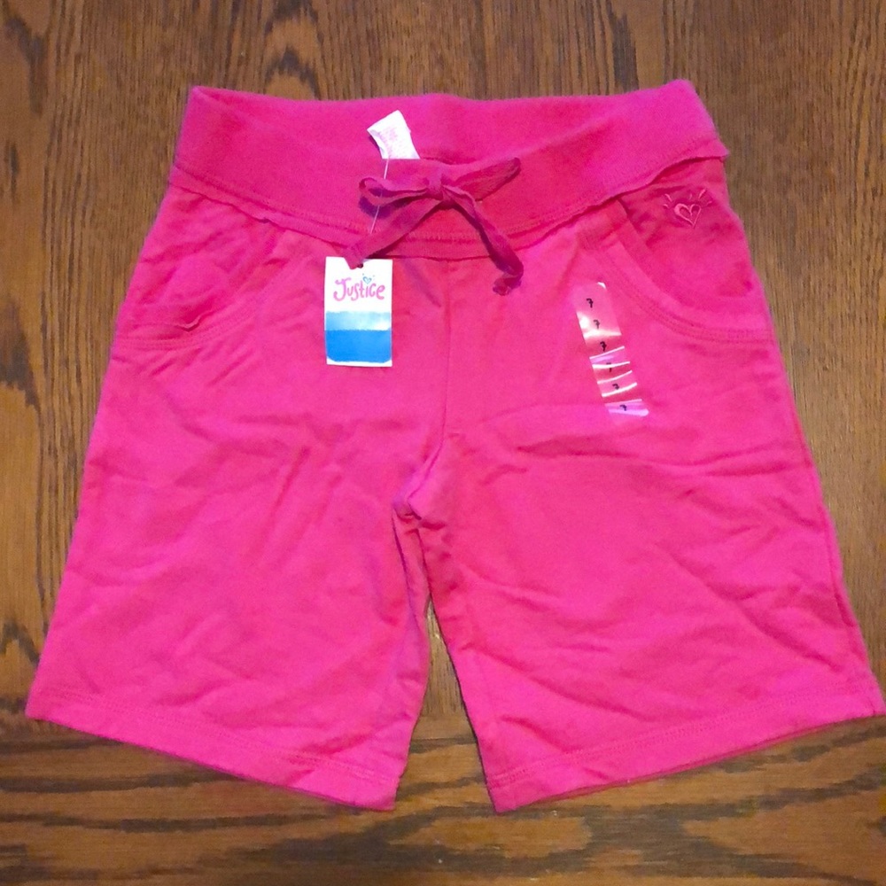 NWT: Justice size 7 shorts, pink